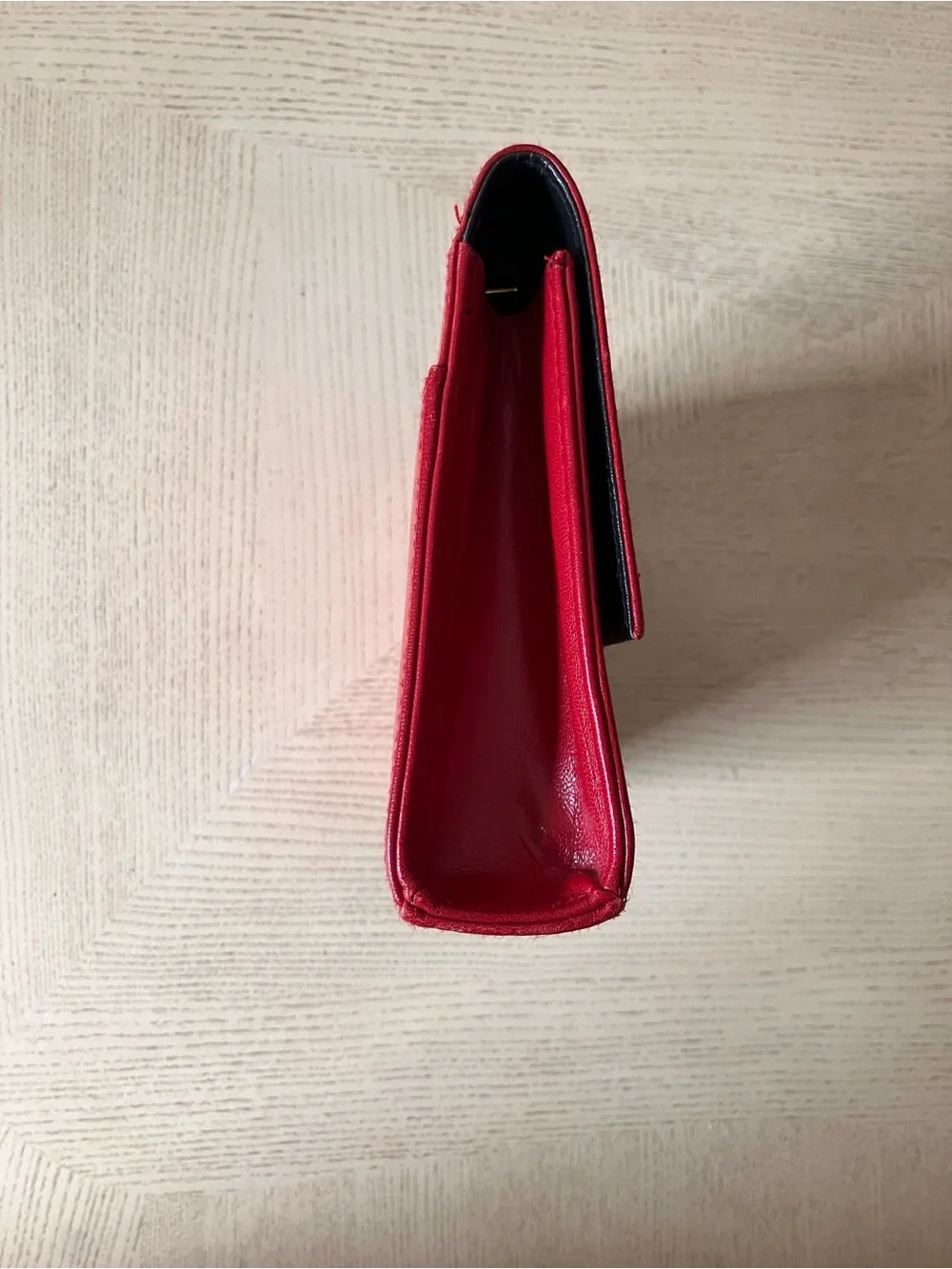 Nordstrom Red Leather Envelope Clutch with Removable Strap | Quiet Luxury